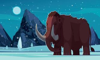 ilustración de mamut de dibujos animados