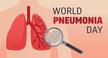 World Pneumonia Day Composition vector