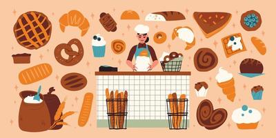 Bakery Big Icon Set vector