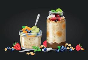 Realistic Overnight Oats Composition