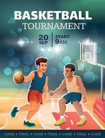 cartel del torneo de baloncesto vector