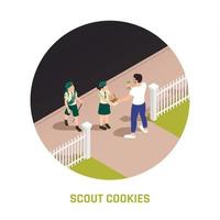 Summer Camp Scouts Composition vector