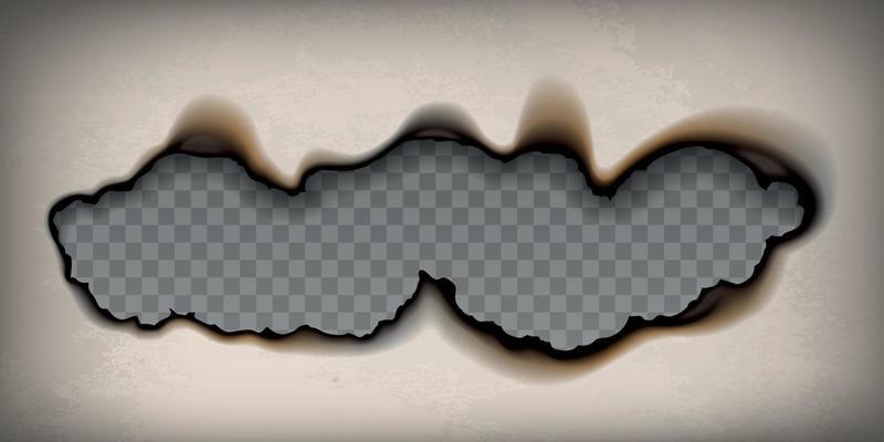 Burnt Paper Transparent Composition