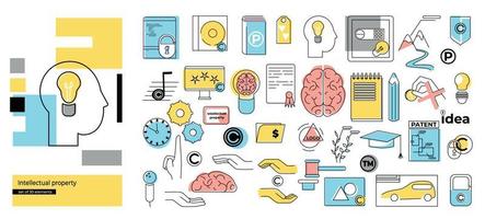 Intellectual Property Compositions Set vector