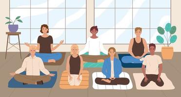 Meditation Flat Concept vector