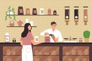 concepto de tienda de té vector