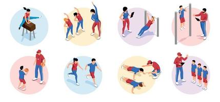 Physical Education Compositions Set vector