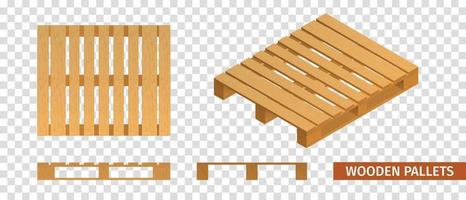 Wooden Pallet Set vector