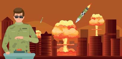 Nuclear War Concept vector