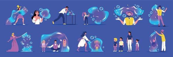 Soap Bubble Show Set vector