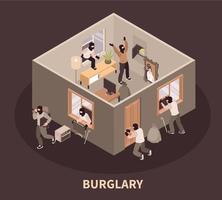 Isometric Burglar Scene