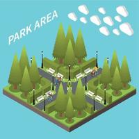 concepto de área de paisaje del parque vector