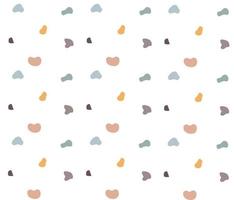 Background seamless patterns with cute pastel doodle vector