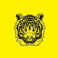 tiger head vector, tiger icon vector