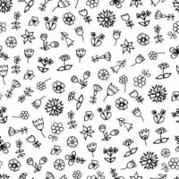 Seamless pattern of spring flowers. Digital scrap paper vector