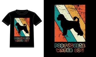Funny Portuguese Water Dog Vintage Retro Sunset Silhouette Gifts Dog Lover Dog Owner Essential T-Shirt