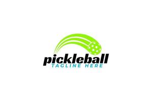 pickleball logo vector graphic for any business especially for sport team, club, community, training, etc.