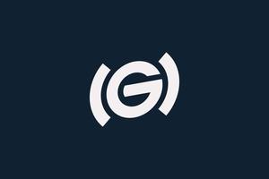 logotipo simple y dinámico de gh o hg para cualquier negocio. vector