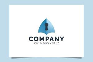 logotipo de escudo de flecha que representa el servicio de seguridad de datos para cualquier empresa, especialmente para internet, web, cibernética, finanzas, privacidad, etc. vector