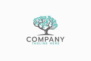 a luxury tree logo with a combination of a brain and tree for any business. vector