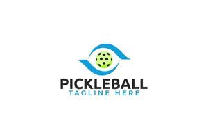 logotipo de pickleball para cualquier negocio, especialmente para club deportivo, equipo, asociación, comunidad, etc. vector