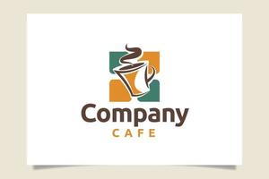 a cafe logo with mug and flavour for any business vector