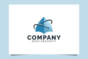 Arrow shield logo that represent data security service for any business especially for internetm, web, cyber, finance,privacy, etc. vector