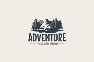 adventure camp logo vector graphic for any business especially for outdoor activity, summer holiday, sport, adventure, etc.