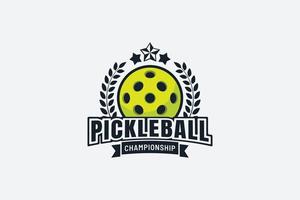 pickleball championship logo for any business vector