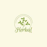 gráfico vectorial del logotipo de té de hierbas con hojas de té para cualquier negocio, especialmente para cafetería, restaurante, comida y bebida, etc. vector