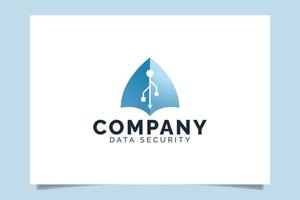 logotipo de escudo de flecha que representa el servicio de seguridad de datos para cualquier empresa, especialmente para internet, web, cibernética, finanzas, privacidad, etc. vector
