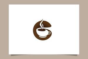 letra o o logotipo circular de café para cualquier negocio, especialmente para cafetería, cafetería, restaurante, café tostado, camión de comida, etc.