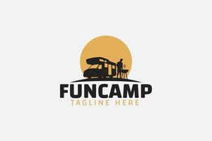 Fun camp logo for any business especially for outdoor activity, holiday, trip, travelling, sport, adventure, etc.
