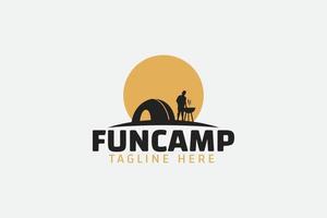 Fun camp logo for any business especially for outdoor activity, holiday, trip, travelling, sport, adventure, etc.