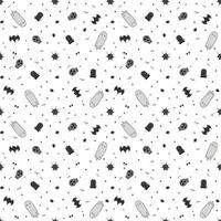 Seamless halloween pattern. Doodle halloween background vector