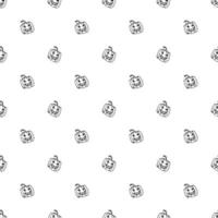 Seamless Halloween vector pattern. Doodle vector with halloween icons