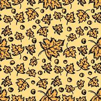 Autumn background. Seamless autumn leaves pattern. autumn maple leaves vector