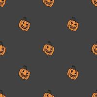 Seamless halloween pattern. Doodle halloween background vector