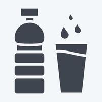 Icon Water. suitable for City Park symbol. glyph style. simple design editable. design template vector. simple illustration vector