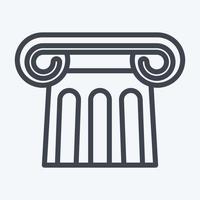 Icon Antiquity. suitable for education symbol. line style. simple design editable. design template vector. simple illustration vector