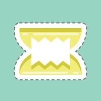 Sticker line cut Teeth. suitable for Halloween symbol. simple design editable. design template vector. simple illustration vector