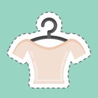 Sticker line cut Blouse. suitable for education symbol. simple design editable. design template vector. simple illustration vector