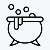 Icon Potion. suitable for Halloween symbol. line style. simple design editable. design template vector. simple illustration vector