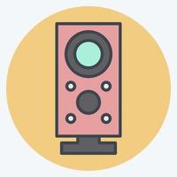 Icon Subwoofer. suitable for Computer Components symbol. color mate style. simple design editable. design template vector. simple illustration vector