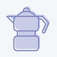 Icon Moka Pot. suitable for education symbol. two tone style. simple design editable. design template vector. simple illustration vector