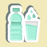 Sticker Water. suitable for City Park symbol. simple design editable. design template vector. simple illustration vector