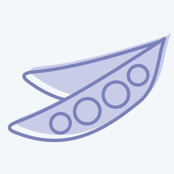 Icon Peas. suitable for Nuts symbol. two tone style. simple design editable. design template vector. simple illustration vector