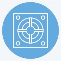Icon Power Supply. suitable for Computer Components symbol. blue eyes style. simple design editable. design template vector. simple illustration vector