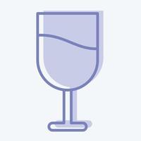 icono de vino. adecuado para el símbolo de la educación. estilo de dos tonos. diseño simple editable. vector de plantilla de diseño. ilustración sencilla