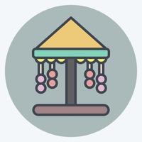 Icon Carousel. suitable for City Park symbol. color mate style. simple design editable. design template vector. simple illustration vector
